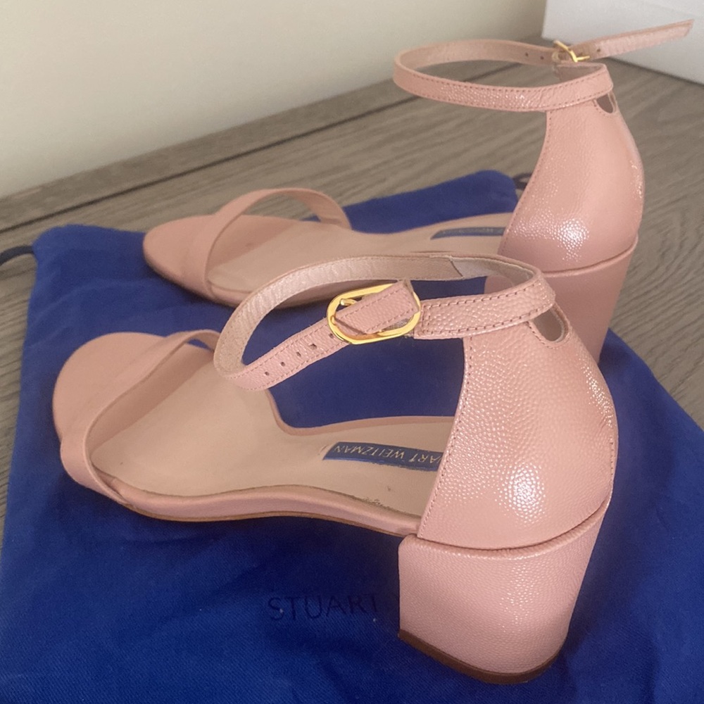Stuart Weitzman Blush Block Heels Cyber Monday - … - image 5